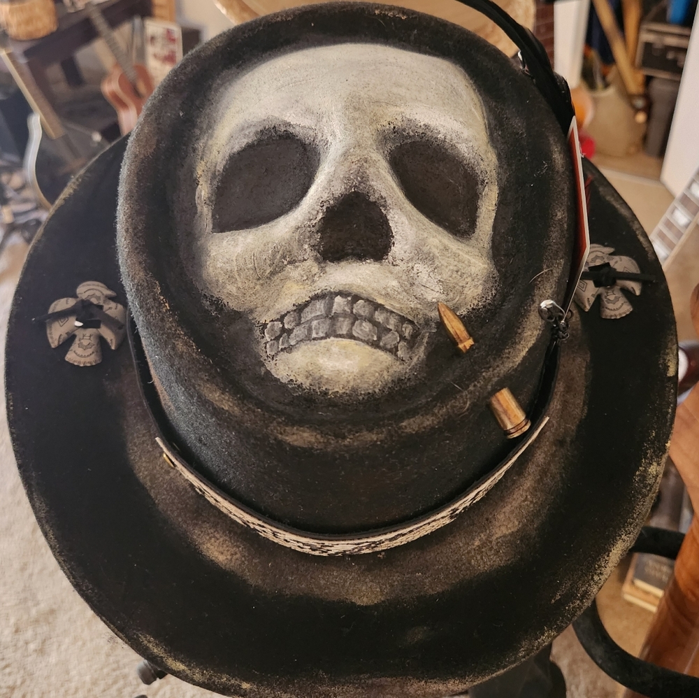 Western Cowboy Skull Top Hat